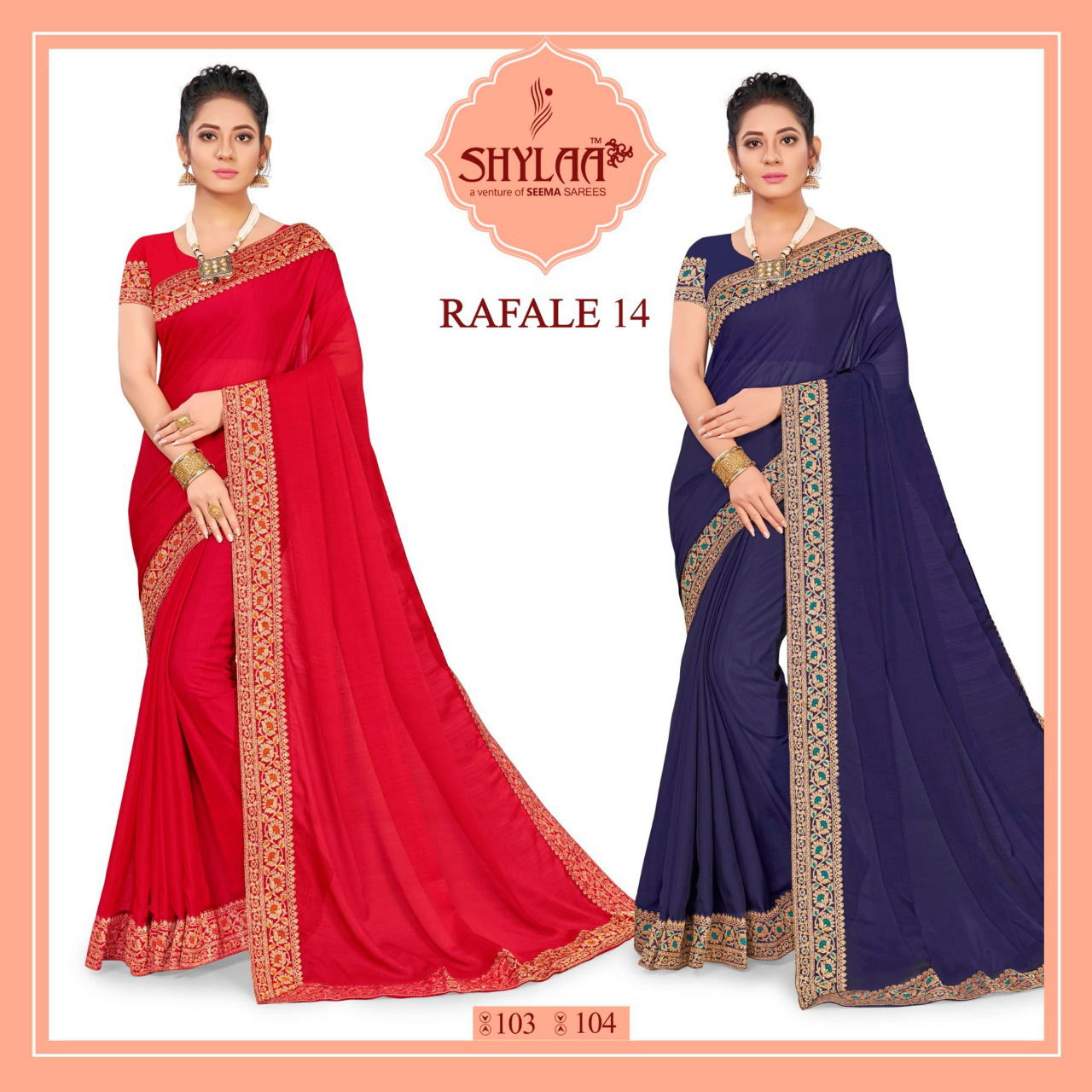 Shhylaa Rafale Vol-14 Premium Jari Weaving Laces Latest Fancy Designer Saree Collection 